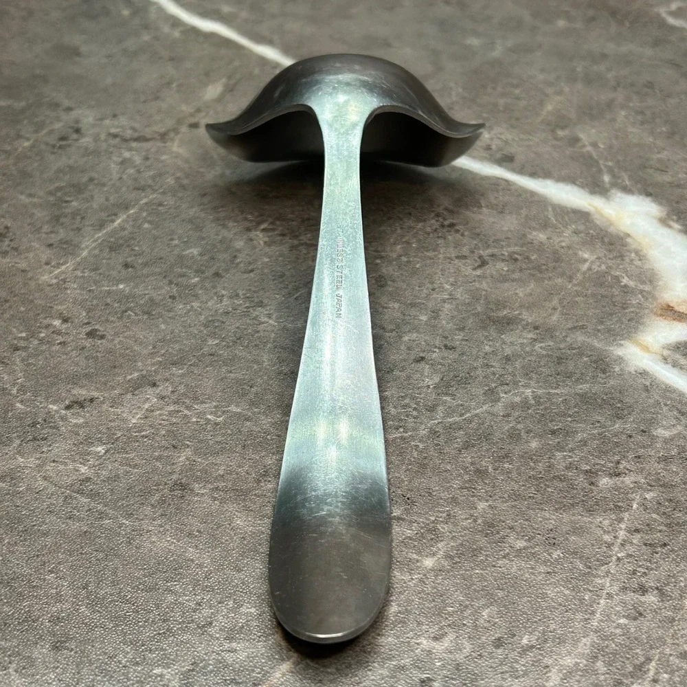 Vintage Stainless Steel Japan Double Spout Gravy Sauce Ladle Mid Century Modern